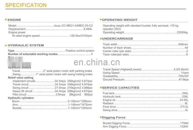 SANY New Excavator SY335C Custom Made