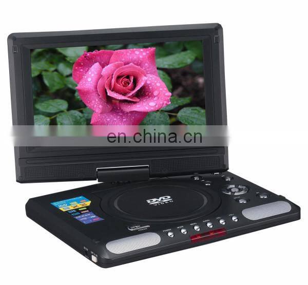 9.8'' TFT screen car portable dvd player with digital TV tuner FM support usb and sd card AV output