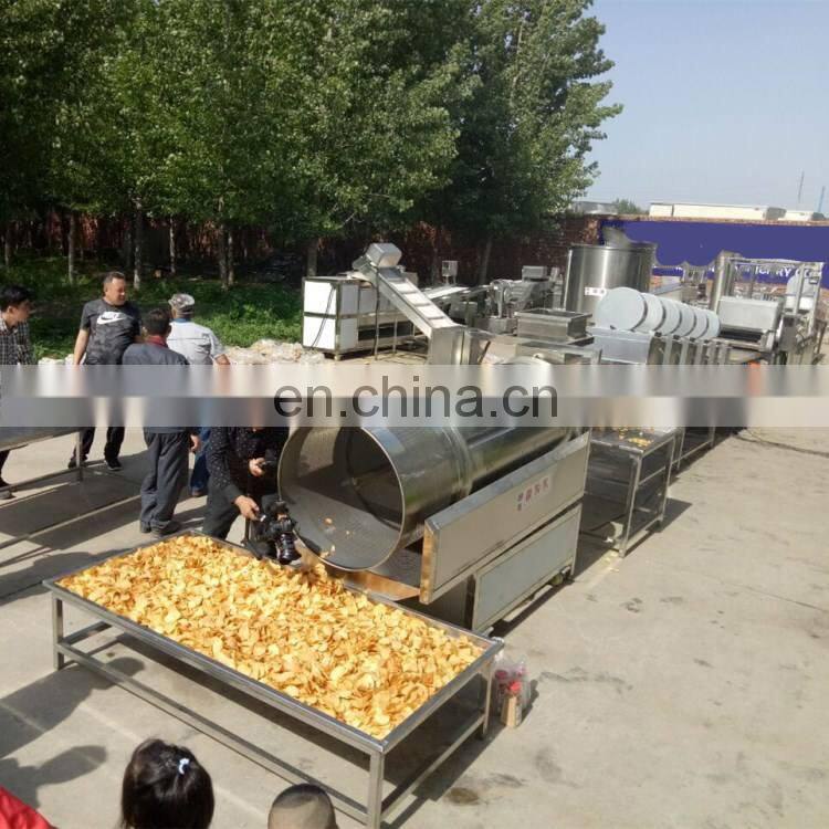 Industrial Automatic French Fries Sweet Potato Chips Peeler Slicer Washing frying Making Machine Price