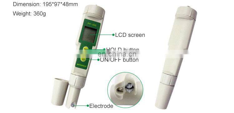 SINOTESTER High accuracy waterproof hand held digital ATC data hold function chemical ph meter