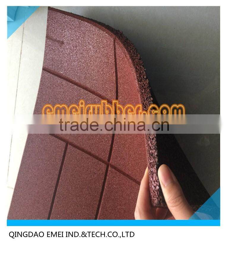 Standard brick rubber flooring
