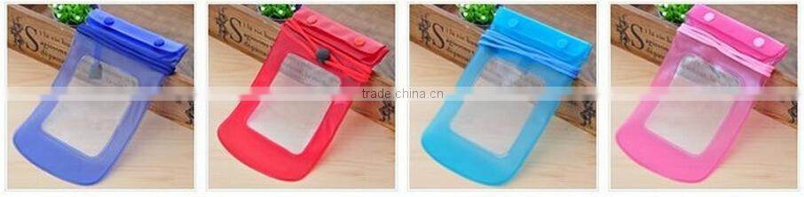 Clear pvc waterproof mobile bag for swimming and surfing
