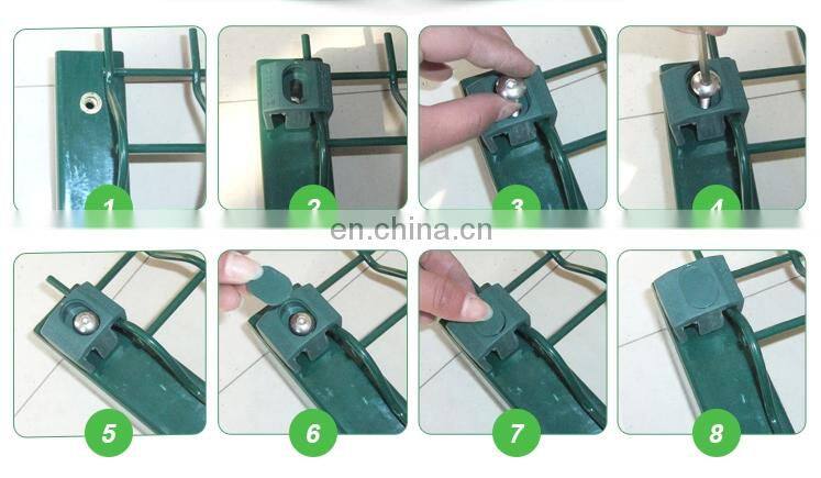 Triangular curved galvanized wire fence