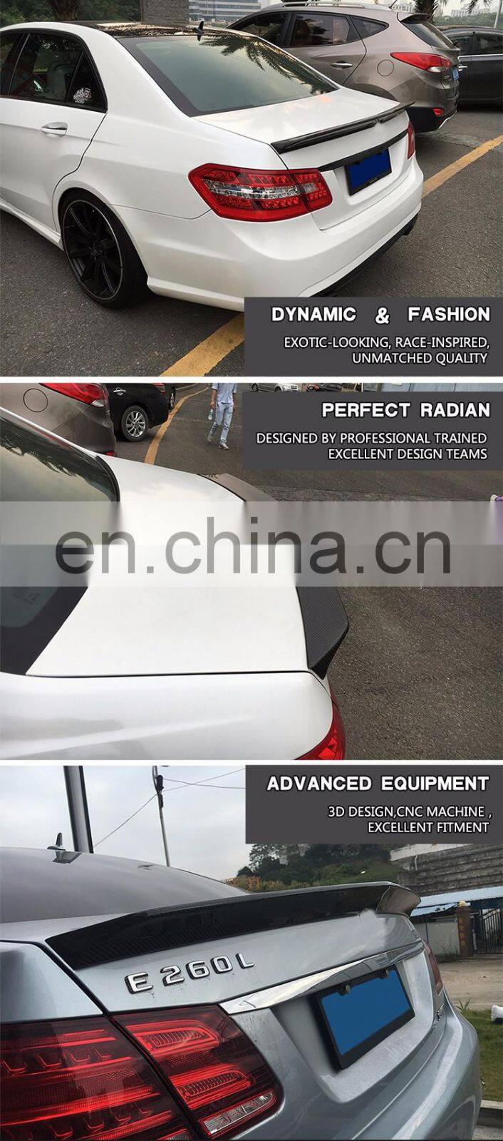 Carbon Fiber W212 Trunk Lid Spoiler for Mercedes Benz E-Class W212 4Door Sedan 2010 - 2015