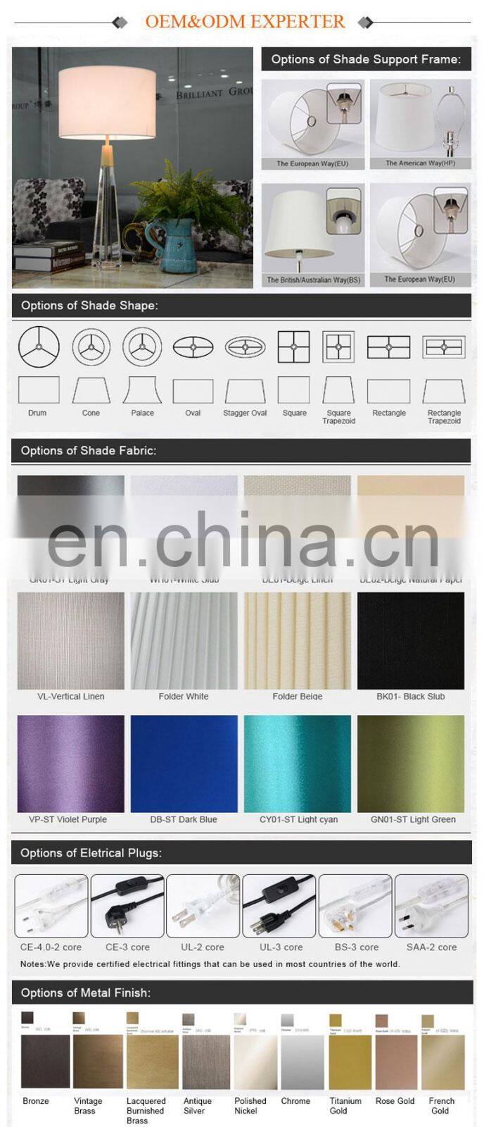 Modern Nordic Crystal Decorative Led Bedroom Bedside Table Lamp