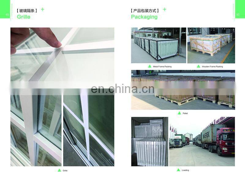 Cheap pvc aluminum glass bifold passive window door
