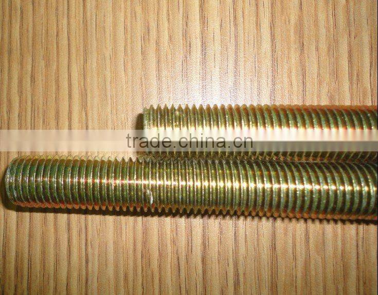 zinc plated-yellow threaded rod