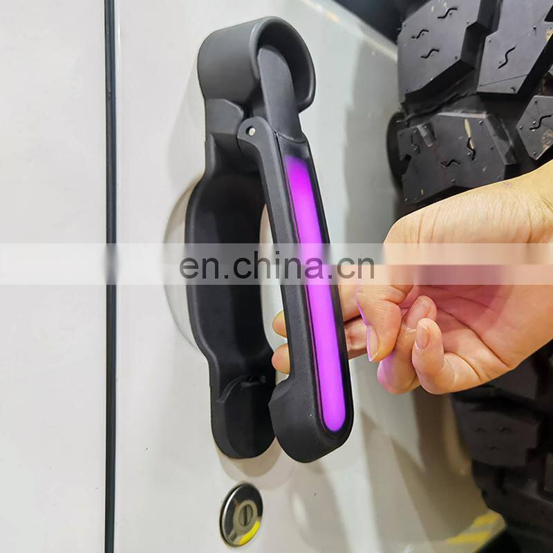 Handle Car 4 Door Handle With LED Light For Jeep Wrangler JK 2017-2018 4x4 Accessories