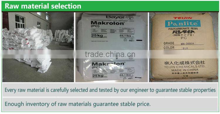 Plastic LED PC cover for bus interior light