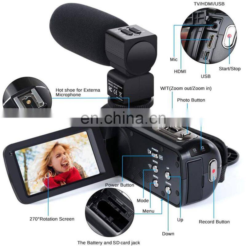 36MP 3.0 inch Touch Screen Night Vision IR 16X Digital ZOOM Youtube Vlogging Full HD wifi digital video camera
