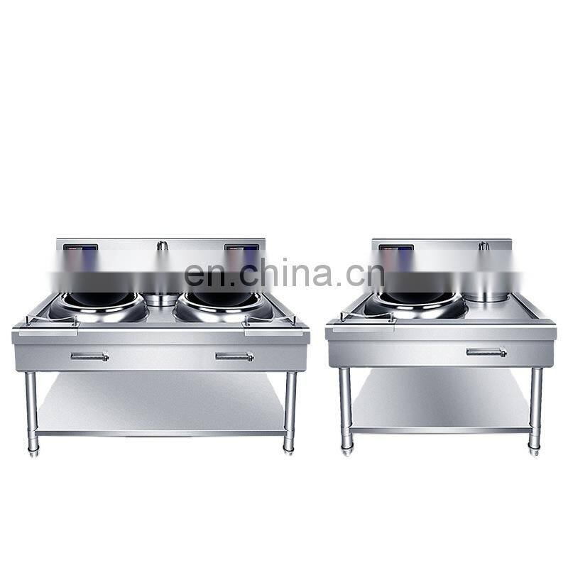Commercial Induction Cooker High Power 15KW Double Burner Three-phase Electric Concave Surface Canteen Big Pot Fierce Stove Sing
