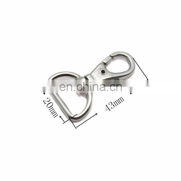 20mm Free Sample Cheap Price Metal D-Ring Snap Hook For Keychain