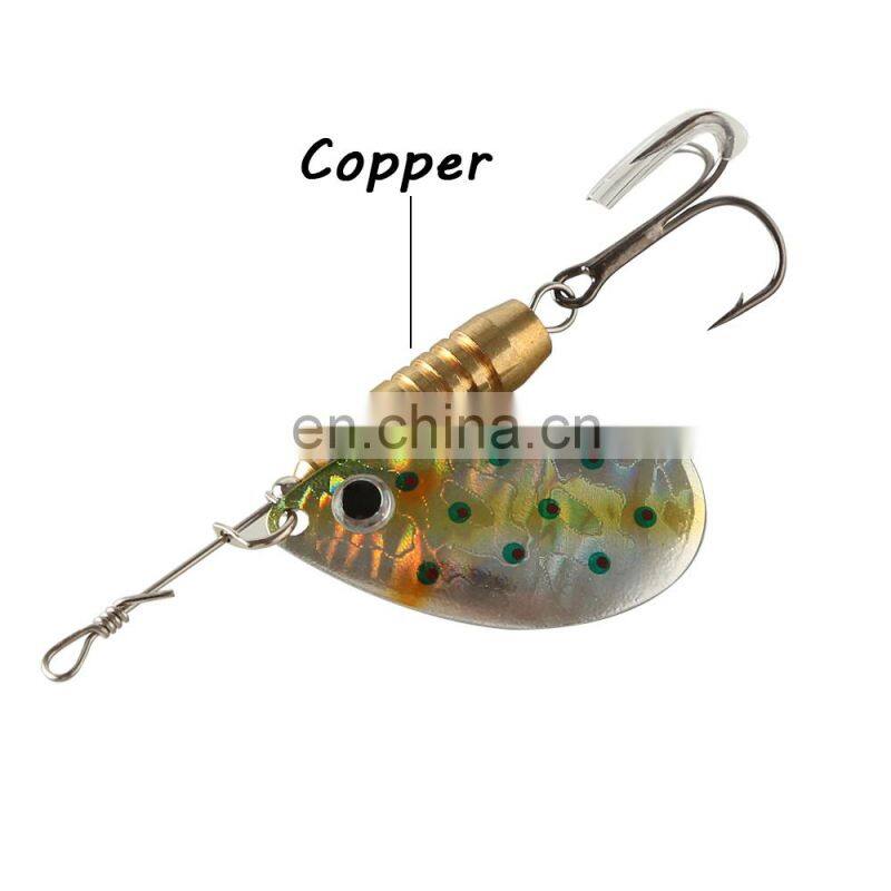 JOHNCOO Fishing Lure Spinner Bait Copper Spoon 5.6g 10g 14g Metal Bait Isca Artificial Pesca Hard Bait Fishing Tackle