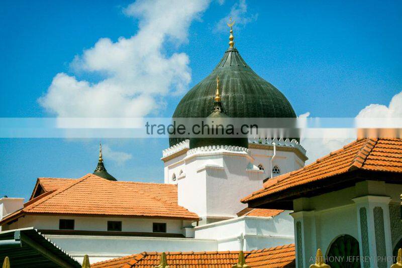 Arabian style colourful steel structure mosque dome