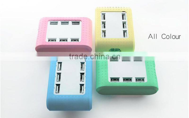 2016 Top Quality Multifunction Usage 6 ports usb wall charger mobile phone accessories