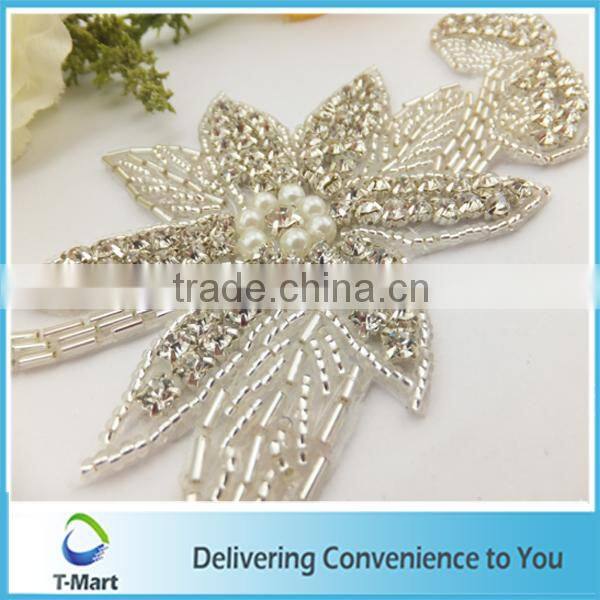 2014 hot sale rhinestone applique for wedding dress