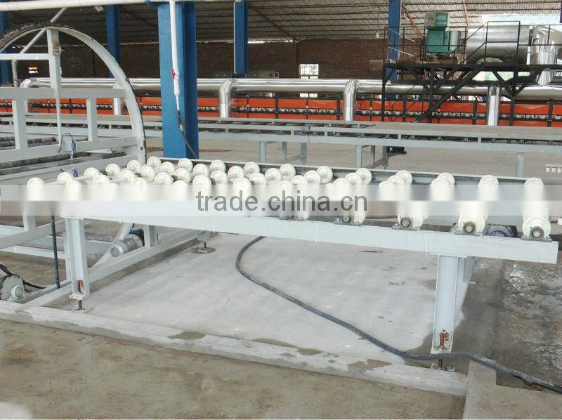 Pass-over roller table for moving stone slab/artificial stone making machine