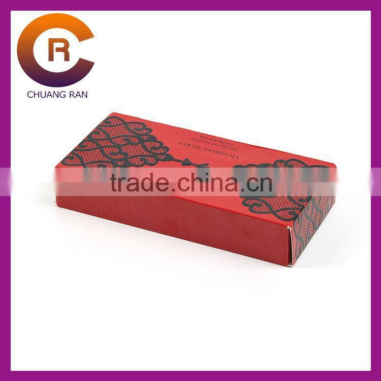 Red printing die cut custom made easy folded paper candy box