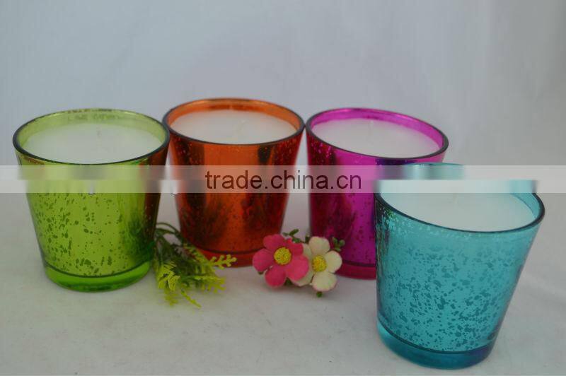 Glass Candle Holder With Wax wedding decoration candelabra favor wholesale