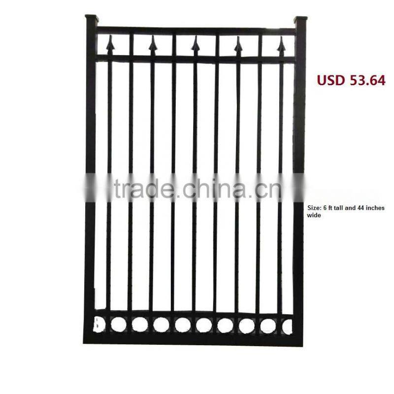 Backyard metal fence