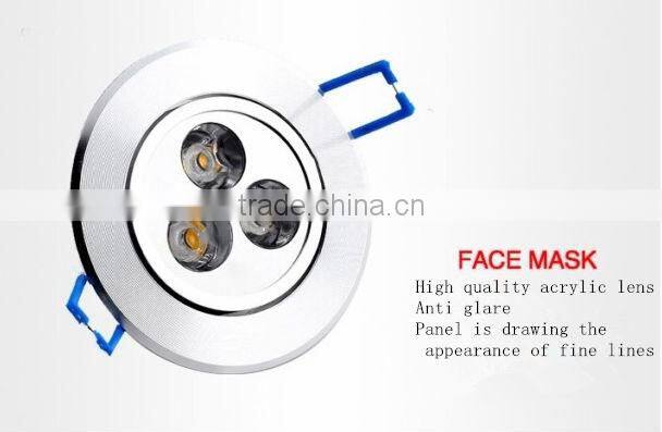 3w ,5w, 7w, 9w,led down light fixtures with CE&RoHs