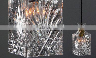 3 Pcs New Modern Clear Glass Wine Bottle Type Lamp Pendant