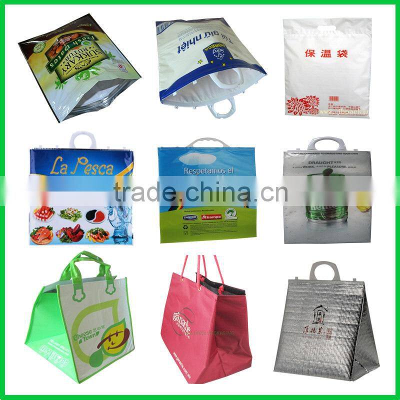 2015 Cheapest VMPET custom printed food grade bag insulated thermal food carry bag