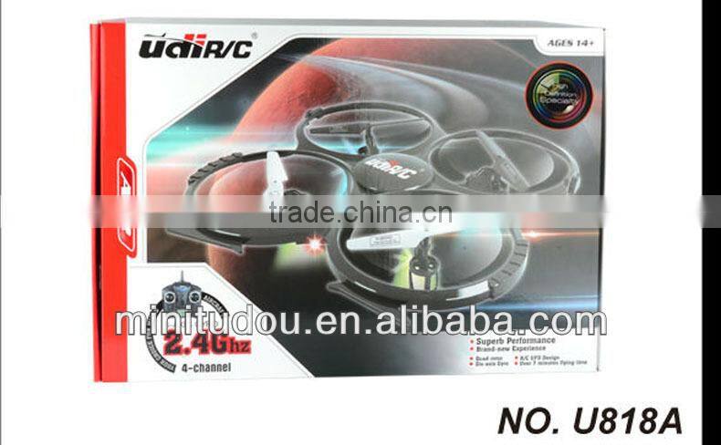 U818A rc brushless motor quadcopter 2.4Ghz 4CH 6 axis Camera RC Quad Copter