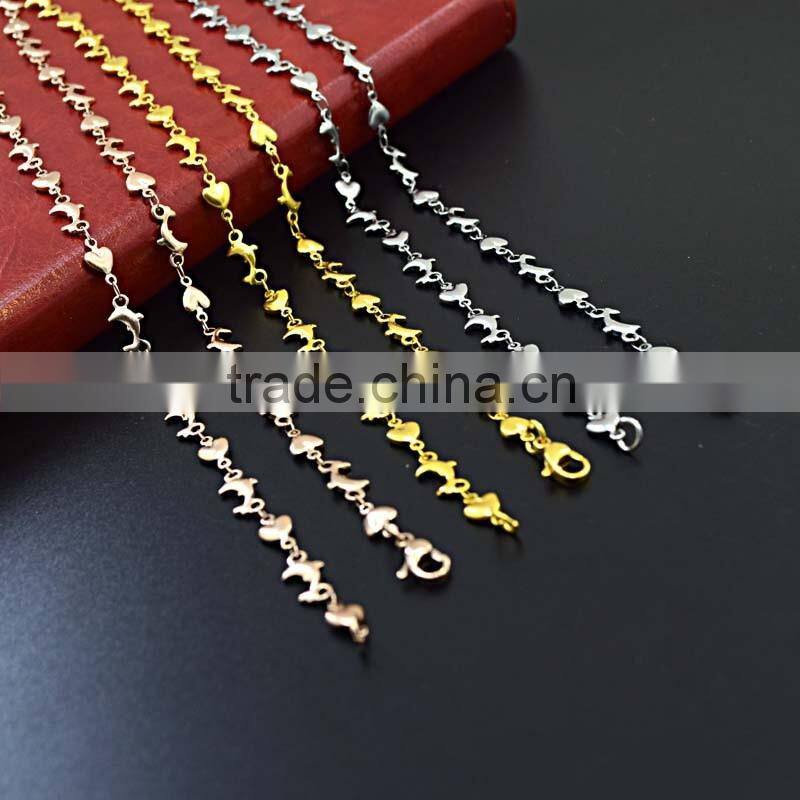 18k gold plated stainless steel jewellery female necklaces