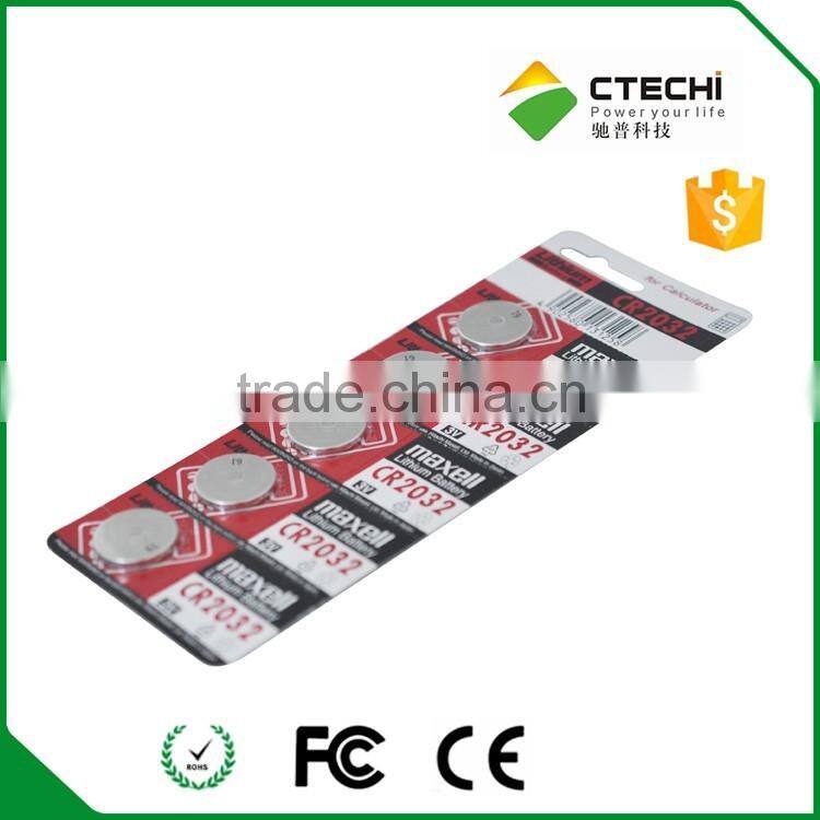 Maxell blister card Maxell CR2032 3V button cell for watch/calculator