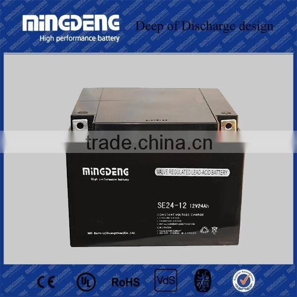 Gel Electric solar light battery 12v 24 battery