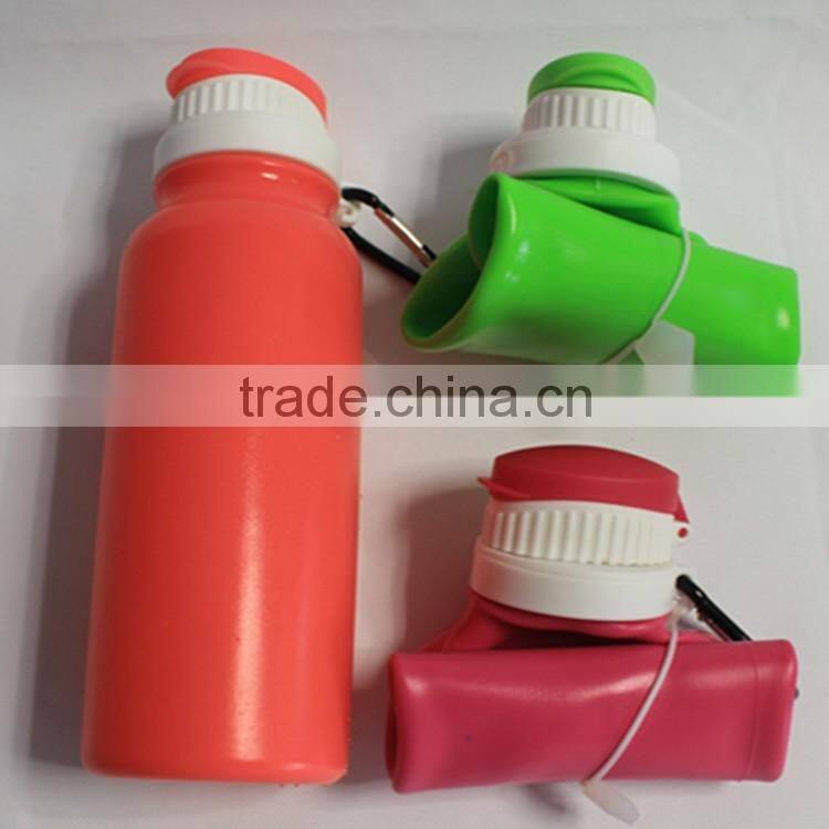 Hot Selling Wholsale Outdoor Food Grade BPA Free Portable Collapsible Silicone bottle