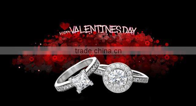 2015 new design jewelry sterling silver wedding ring with white gold plated braided wedding ring
