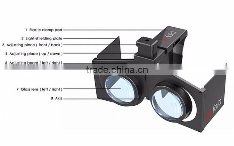 Portable Handheld VR Fold 3G Glasses ABS Plastic For Smart Phone to 4.7-6 Inch