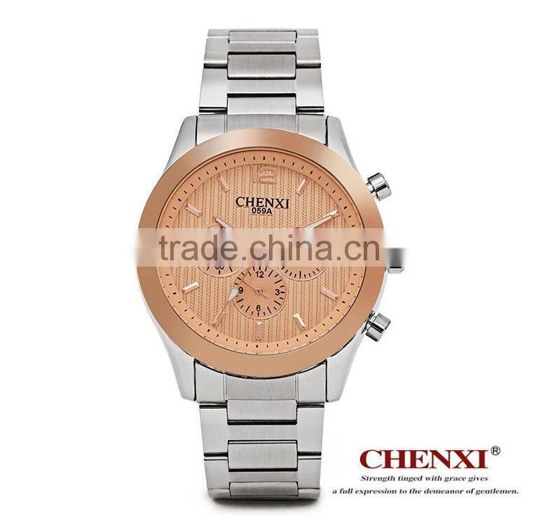 Wholesale wrist watch stainless steel chain black color wrist watch japan movt wrist watch