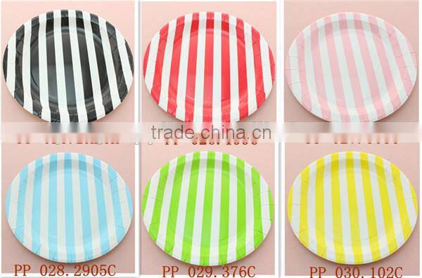 Happy Party Products Supplies Fancy Party Paper Plates,Round Paper Dish