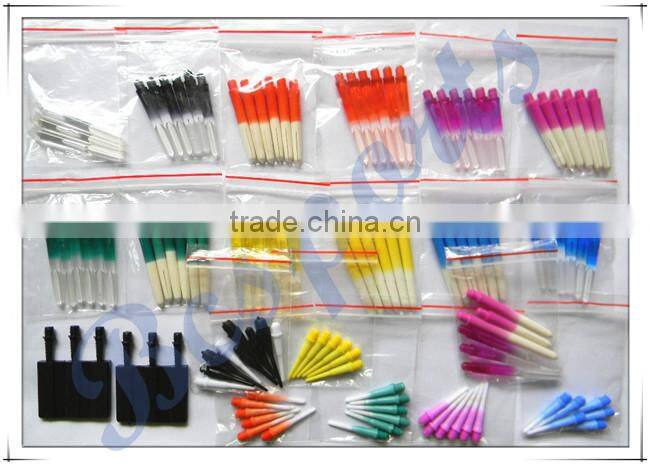 Colorful nylon dart shafts/stems for indoor game