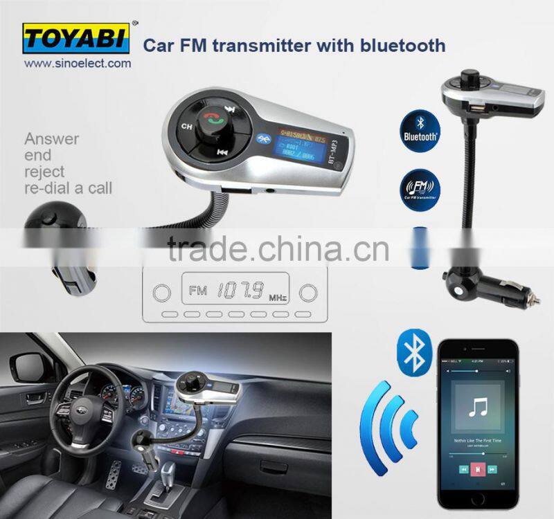 LCD Display Vehicle Bluetooth FM Transmitter Car Kit MP3 Player FM Modulator BT Wireless Hands-free Music Call