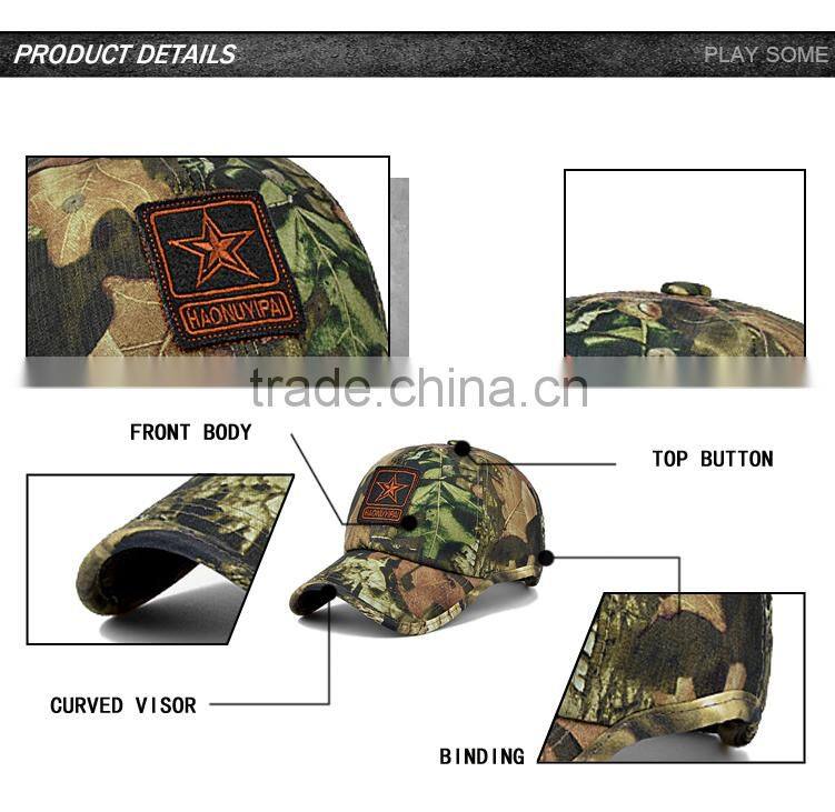 New embroidery designs camo fitted baseball cap