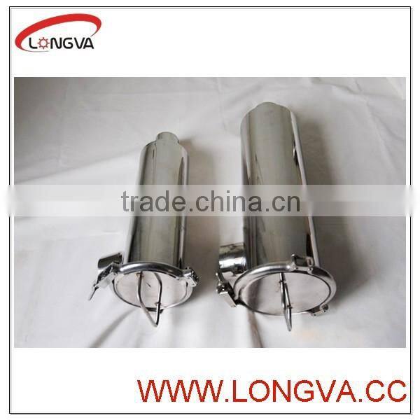 sanitary stainless welded angle type strainer