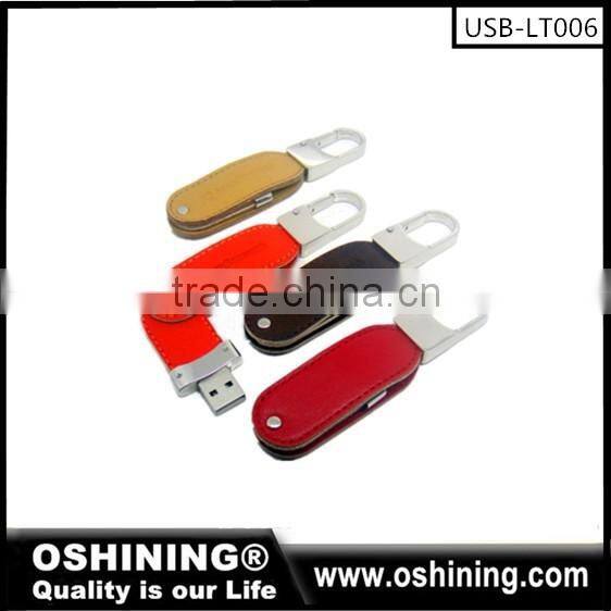 2016 new arrival leather usb promotional gift