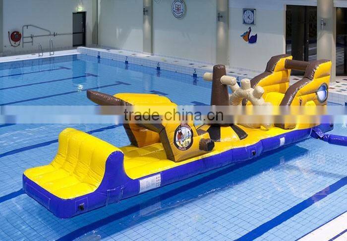Hot sale sdult outdoor obstacle course equipment pirate ship inflatable water obstacle course for sale