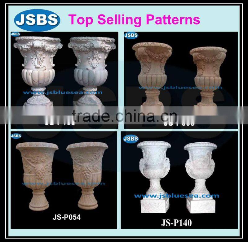 natural sandstone garden flower pots