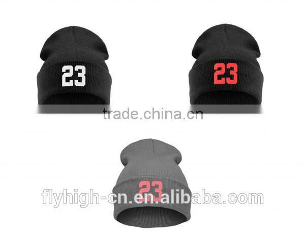 Girls Beanie Promotional Winter Embroidered Knit Hat