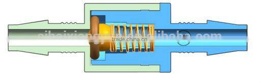 1/4" PVDF/Vtion (Long hose barb) Valve SCV1604DVL