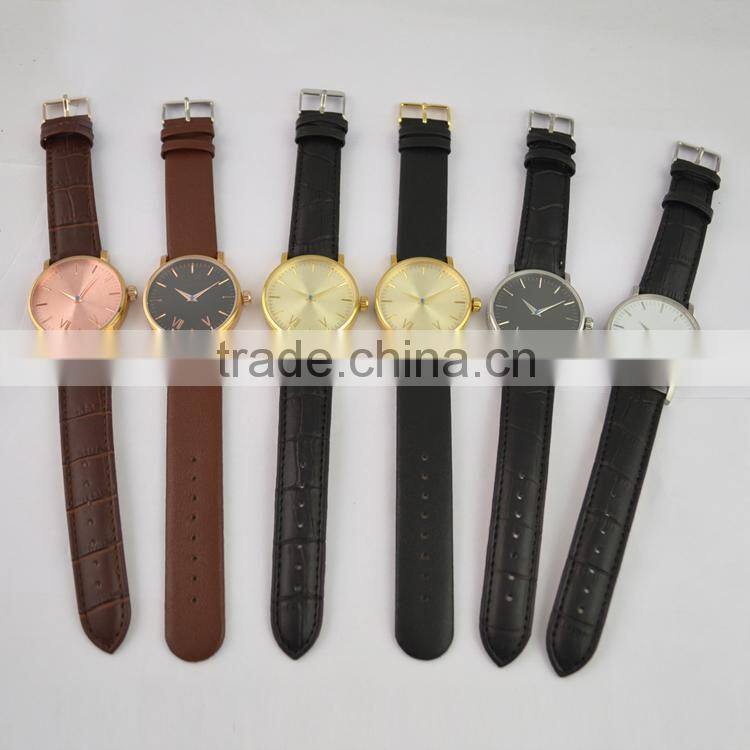 alibaba china suppliers leather watches customized leather wrist watches cheap promotion leather band quartz watch