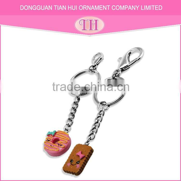Best fashion design hot sale personalized handmade resin keychain metal ring