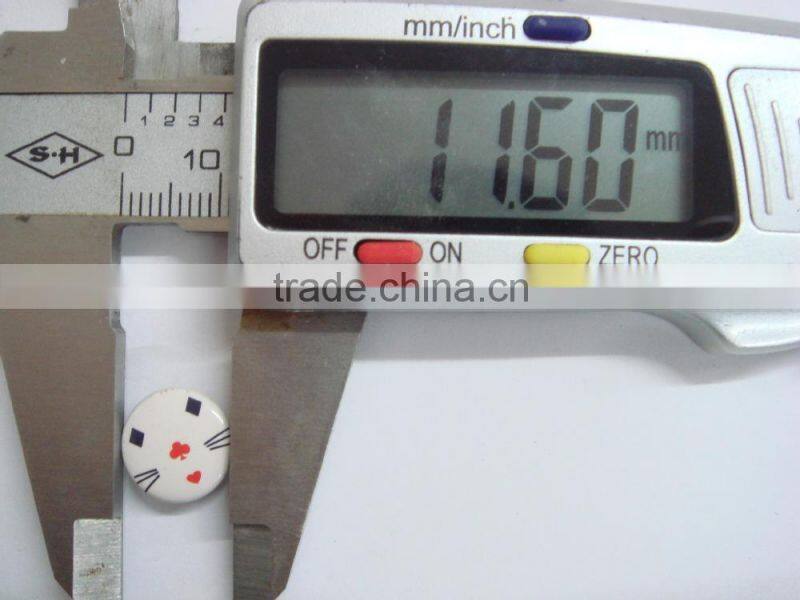 11.5mm fancy cat logo metal silk-screen kids snap button