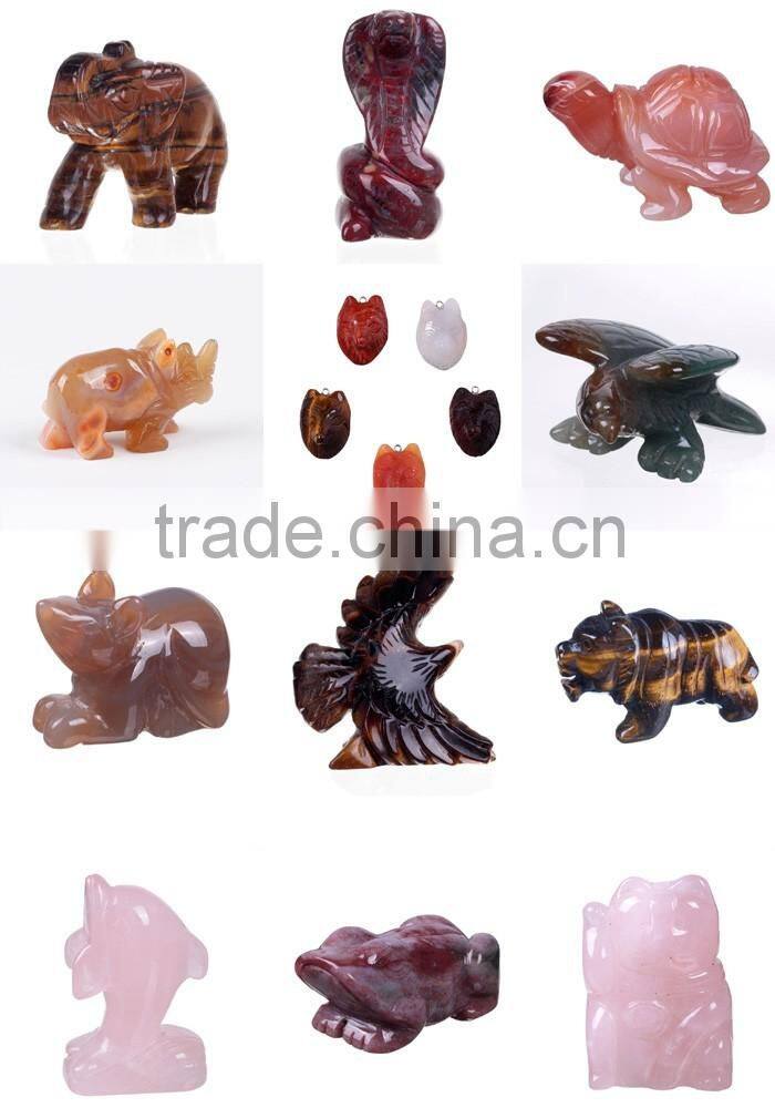 Different Style Hand Carved Gemstones Lepidolite Skulls