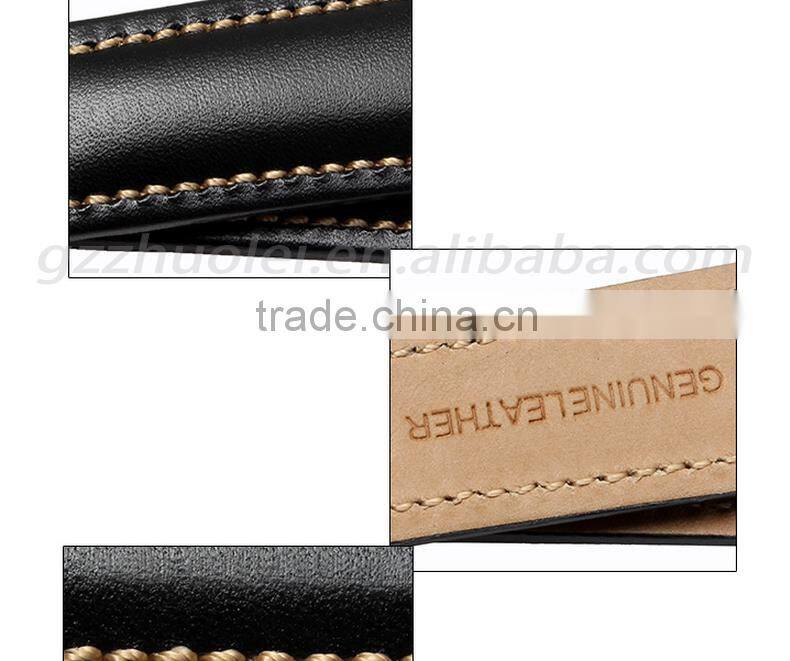 2015 new arrival 20|22mm high quality genuine cowhide leather bracelet with pin buckle wholesale 3pcs